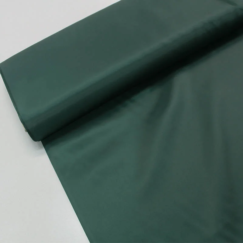 Dressmaking Anti Static Polyester Lining  - Bottle Green Crew Neckline Sporty