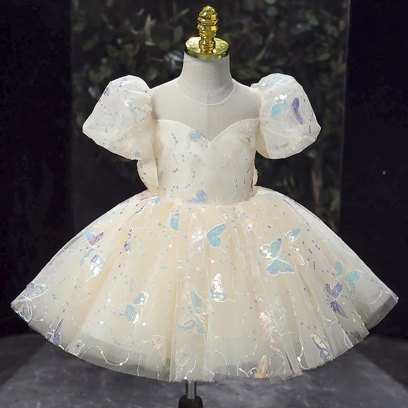 Baby Girl Pageant Princess Dresses Flowers Girl Butterfly Sequins Birthday Party Dresses Tunics Sophisticated sleek Baby Girl Pageant Princess Dresses Flowers Girl Butterfly Sequins Birthday Party Dresses Tunics Sophisticated sleek