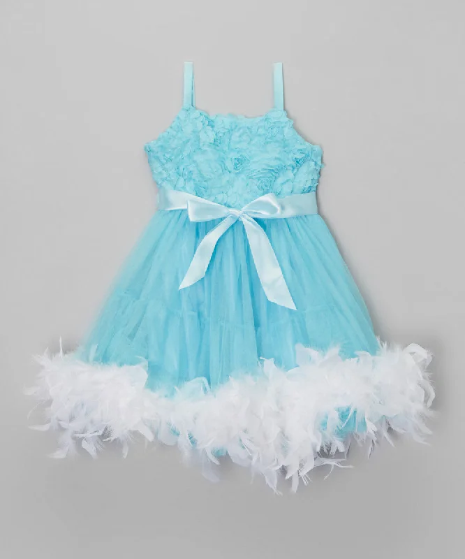 Frozen Feather Dress Tunics Spring floral