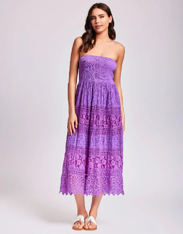 Gaia Bandeau Dress - Purple Tunics Timeless classic