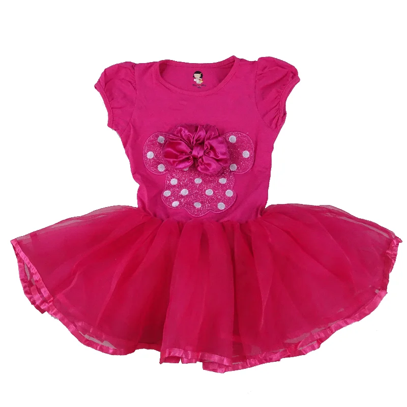 Hot Pink Minnie Bow Dress Tunics Luxurious high-end