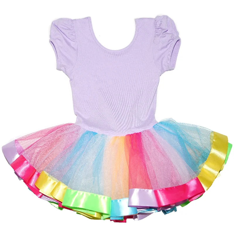 Lavender & Rainbow Unicorn Ballet Dress Tunics Luxurious high-end