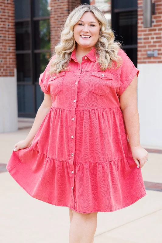 Lost In A Daze Dress, Red Tunics Modern contemporary