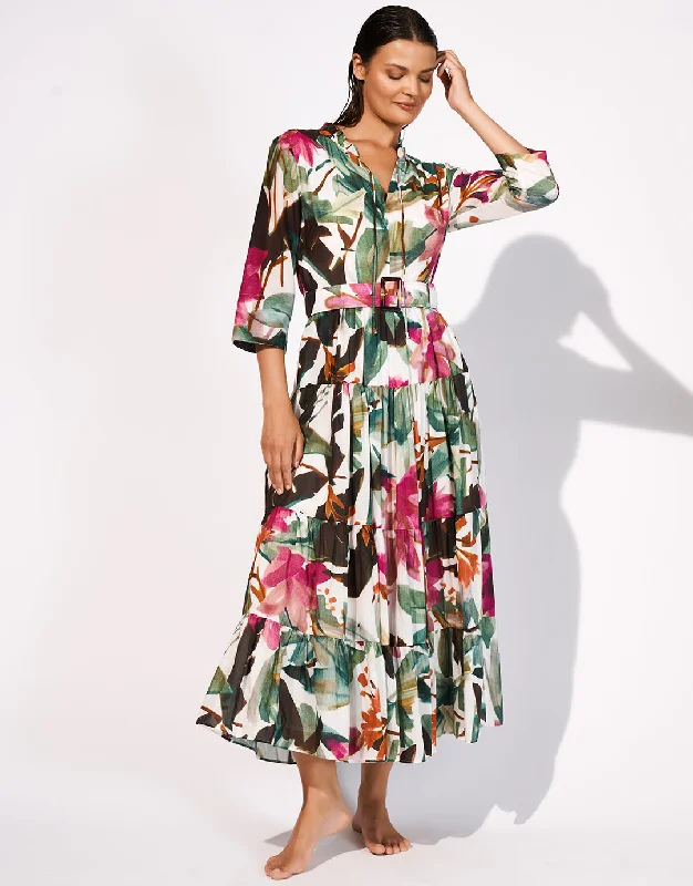 Mystic Maxi Shirt Dress - Noble Exotic Tunics Plaid country