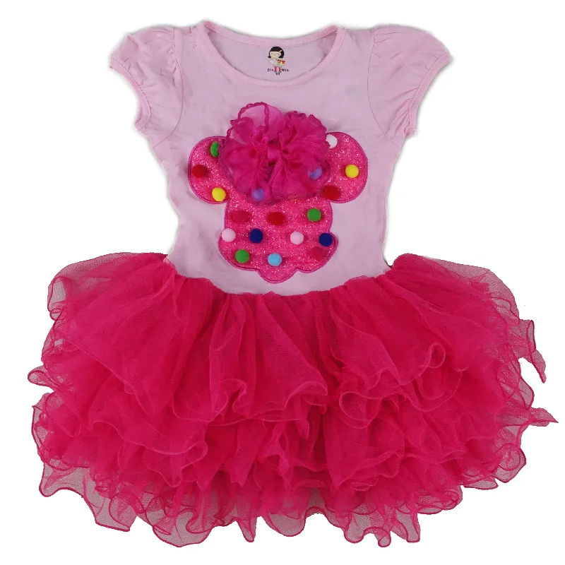 Pink & Hot Pink Minnie Bow Dress Tunics Hiking breathable