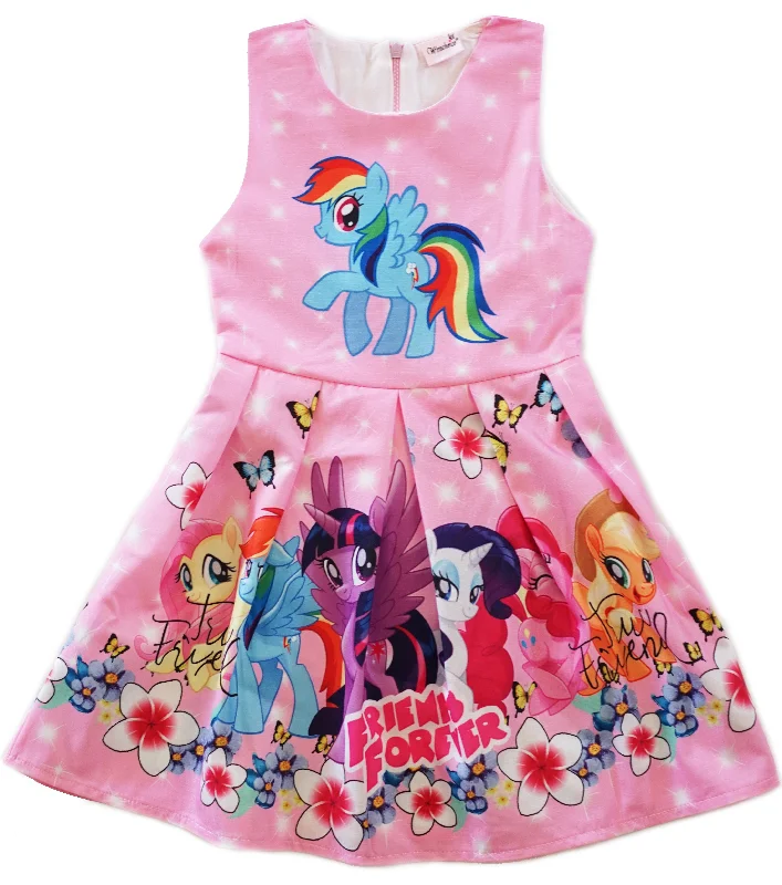 Pink My Little Pony Friends Forever A-Line Cotton Dress Tunics Favorite customer