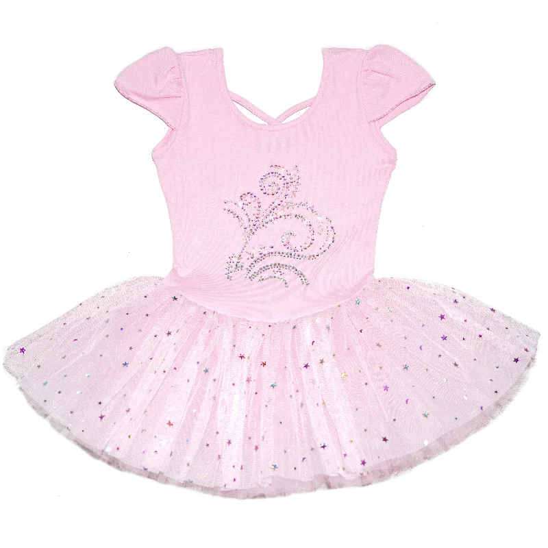 Pink Rhinestone Flower & Stars Ballet Dress Tunics Exclusive limited