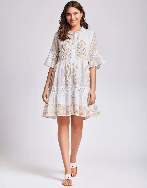 Rachel Shirt Dress - White Tunics Spring floral