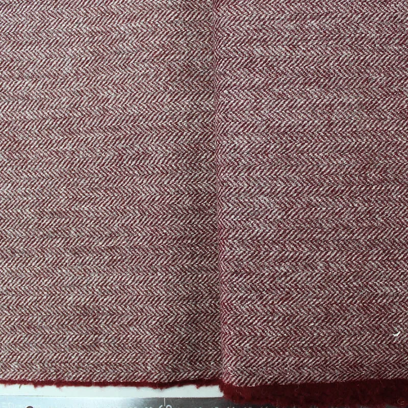 Brick Dressmaking Wool Herringbone - Malbec empire Waist empire