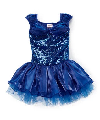Royal Blue Sequins Ballet Dress Tunics Lace romantic