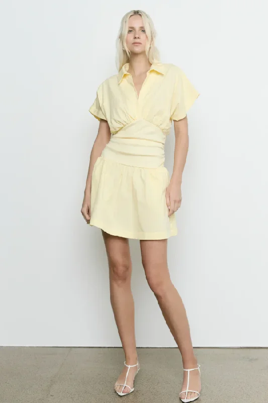Prophecy Mini Dress Soft Yellow Tunics Winter warm