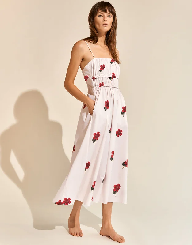 The Bloom Dress - White Red Tunics Chinos classic