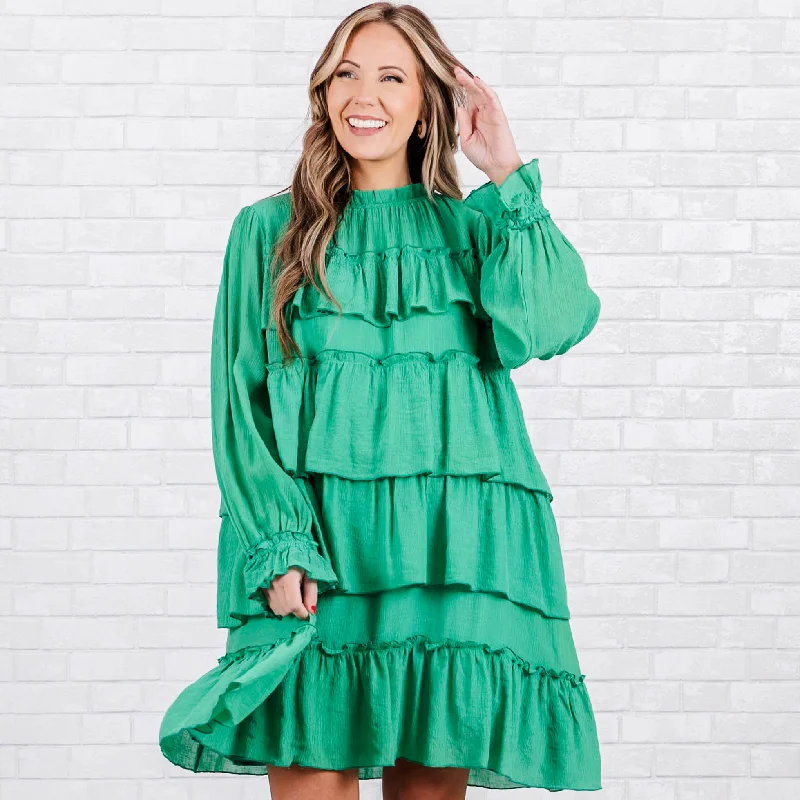 There Is Beauty In Everything Dress, Green Tunics Floral girly