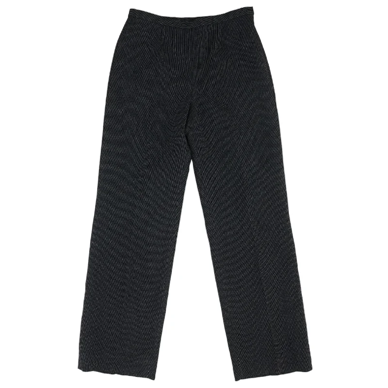 Vintage Black Striped Dress Pants Tunics Chic elegant