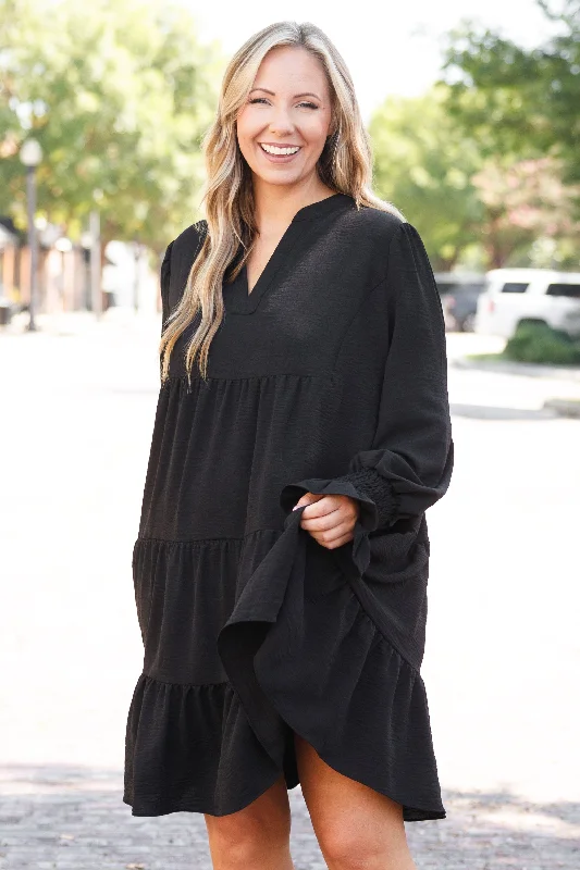 Wish Me Goodbye Dress, Black Tunics Sophisticated sleek